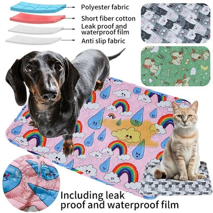 Pet Pee Pad Washable Pet Diaper Mat Reusable Mats for Dogs Dog Bed Urine Washable Dog Training Pad Four Seasons Pet Mat Cover