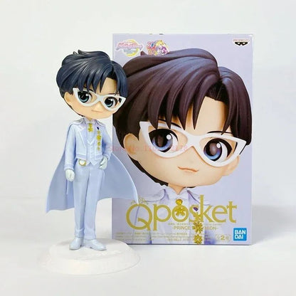 Bandai Original Qposket Sailor Moon Tsukino Usagi Chiba Mamoru Action Figure Vestido de Noiva Ver Estatueta Pvc Estátua Boneca Brinquedos