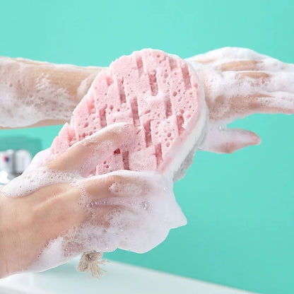 Esponja de Banho de 3 Camadas Toalha Esfregão Corporal Massageador Escova de Limpeza Profunda Esfoliante Acessórios de Skincare para Chuveiro