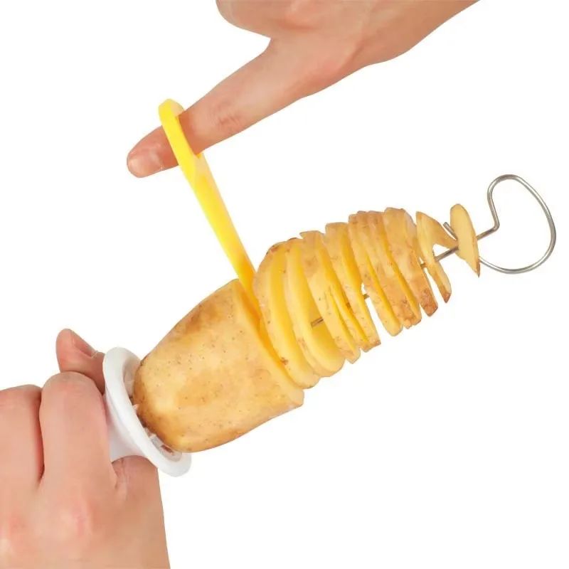 Cortador Espiral de Batata Whirlwind Máquina de Fazer Batata em Torre Fatiador de Vegetais Ferramentas Criativas para Legumes Acessórios de Cozinha Utensílios