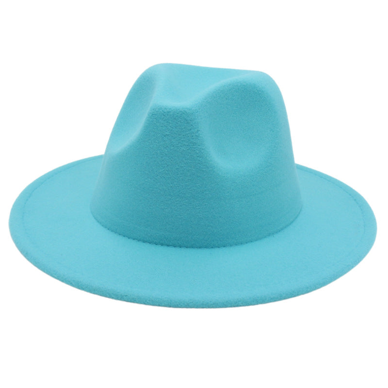 Women Fedora Hat Autumn Winter Luxury Men Top Hats Trendy Formal Wedding Decorate Black Green White Panama Cap Fedoras Gorras