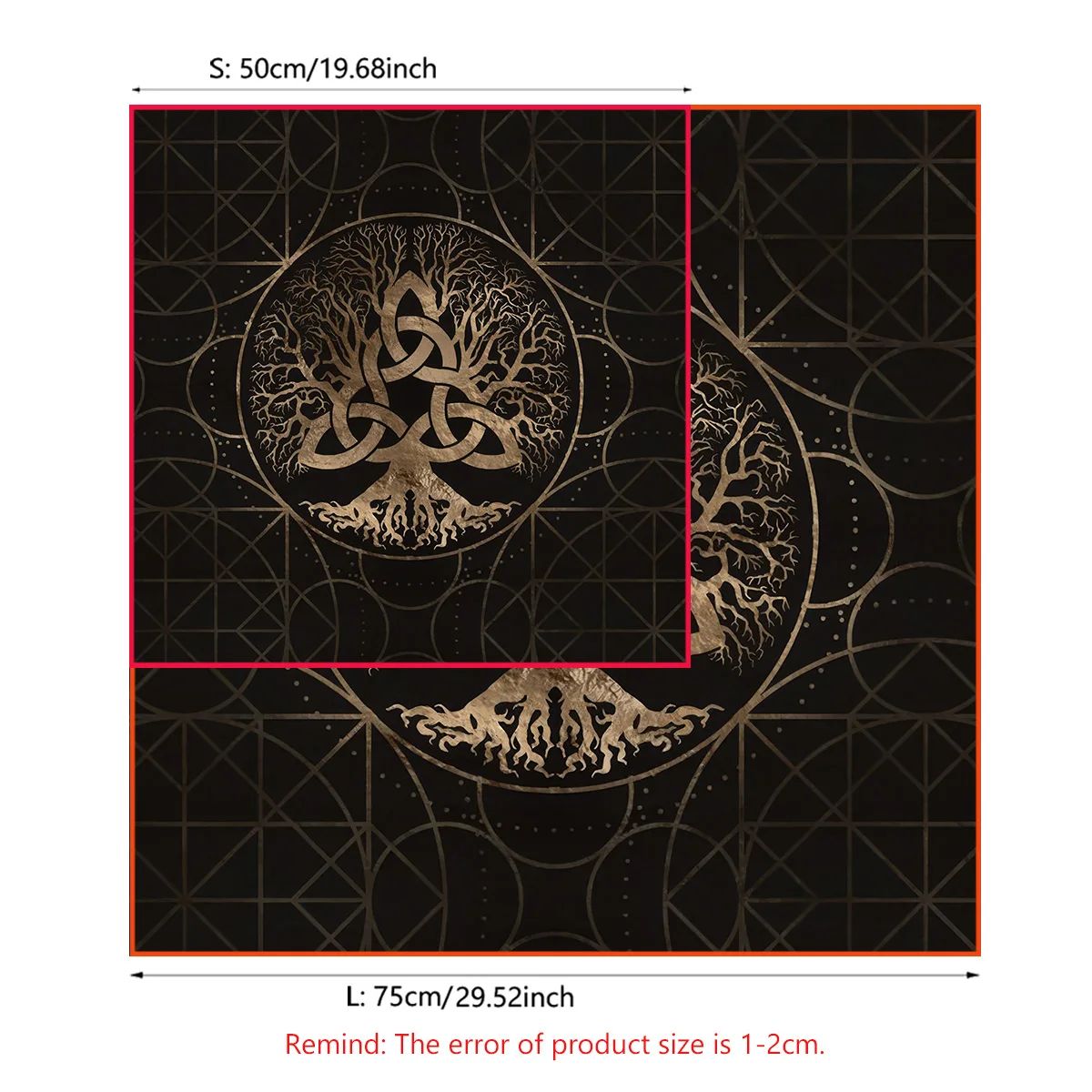 Tree of Life Pendulum Divination Table Cloth For Tarot Altar Tarot Cloth Witchcraft Astrology Oracle Cards Pads Witch home Decor