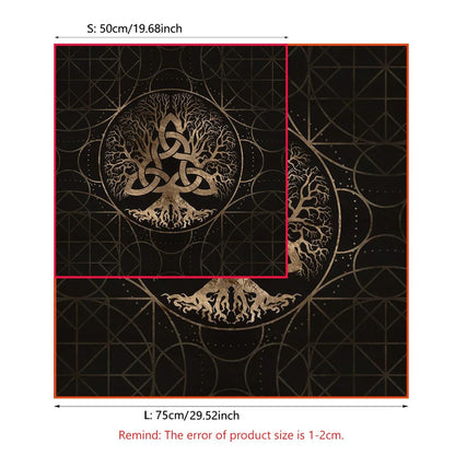 Tree of Life Pendulum Divination Table Cloth For Tarot Altar Tarot Cloth Witchcraft Astrology Oracle Cards Pads Witch home Decor