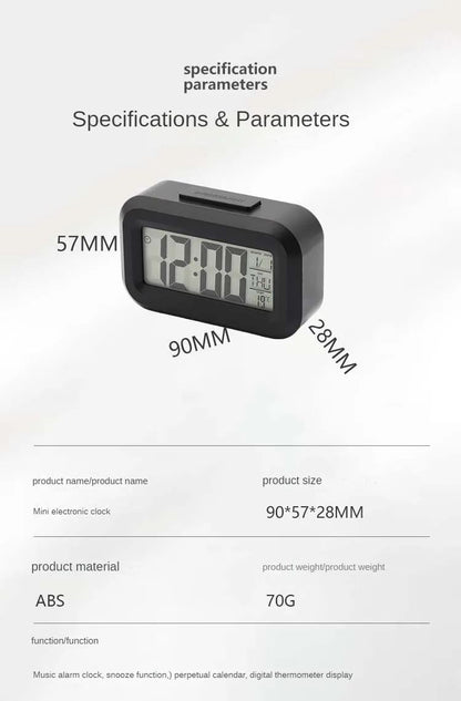 Desk Decorations Table Clock Bedroom Decoration Led Digital Alarm Clock Data Times Calendar Electronic Multi-function Desktop