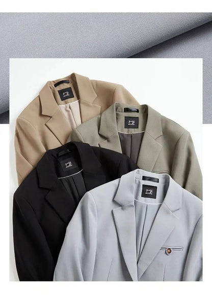 Casual Drapey Suit Set Men's Stylish Complete Set Cool College Students Street Fashion Korean Version Autumn Winter Suit