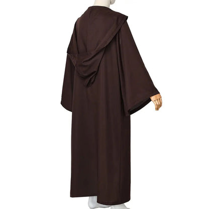 Mens Knight Brown Cloak Robe Hooded Cloak Costume Halloween Cosplay Hood Cloak  anime cosplay  cosplay costumes