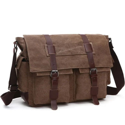 Retro Men Messenger Bags Vintage Canvas Handbags Leisure Work Travel Bag Man Business Crossbody Bags Briefcase For Male Bolsas