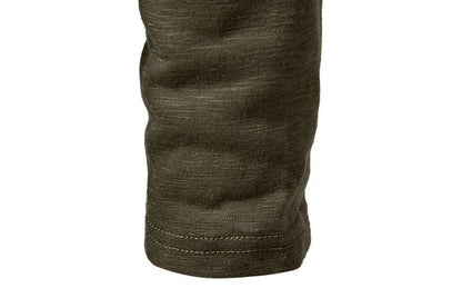 Autumn New Men's Cotton Button Long Sleeve  Henley Neck T-Shirt Casual Solid Color Breathable Versatile Fashion Slim T-Shirts