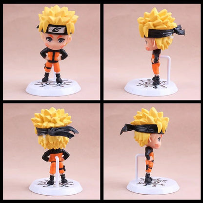 6 Pcs/12pcs NARUTO Sasuke Gaara Uchiha Madara Figure 7-8cm 2 Style Personality Base Mini Figurines  Naruto Figure