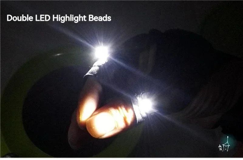 LED Flashlight Fishing Strap Fingerless Gloves Waterproof Cycling Camping Hiking Rescue Glove Lamp Lighting Gloves