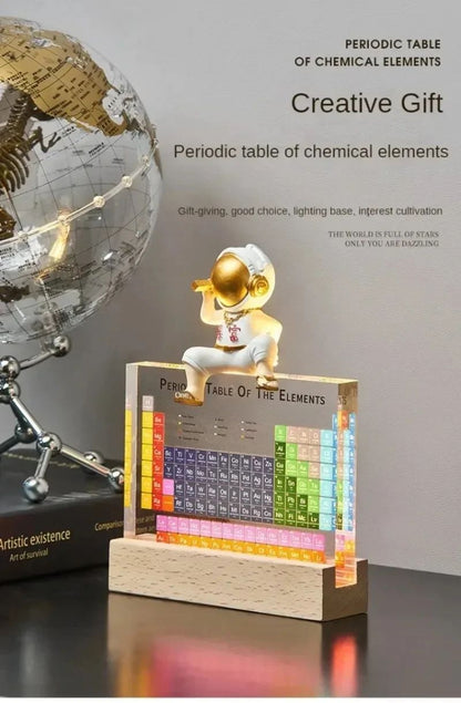 Acrylic Real Elements Periodic Table Mendeleev Periodic Table Figurine Display Science Ornament Room Decoration Desk Accessories