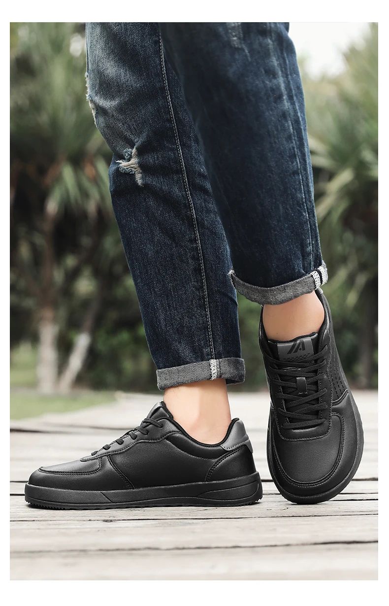 2025 New Mens Casual Shoes Leather Fashion Breathable Sneakers Anti Slip Travel Shoes Lace Up Flats Shoes Comfortable Men Shoes