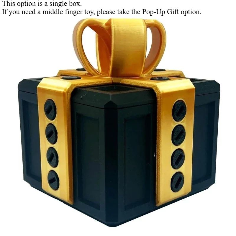 Out of the Box Pop-Up Middle Finger Gift Box Creative Desk Home Decor Gifts Middle Finger Novelty Christmas Funny Prank Gift