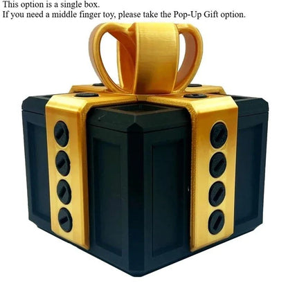Out of the Box Pop-Up Middle Finger Gift Box Creative Desk Home Decor Gifts Middle Finger Novelty Christmas Funny Prank Gift