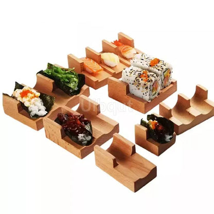 Utensílio de loja de rack de sushi japonês Suporte de comida de madeira Taco Prato de madeira Suporte de culinária Sashimi Sushi Barco Restaurante Hotel Casa