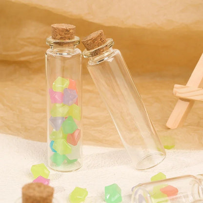 20/10PCS Cork Stopper Glass Bottles DIY Birthday Gift Transparent Empty Message Wishing Bottle Christmas Wedding Party Decor