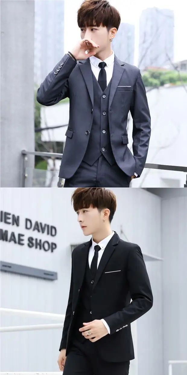 Men's Casual Wedding Suit Set New Groom Best Man Wedding Ceremony New Chinese Style Small Tailored Jacket Outfit