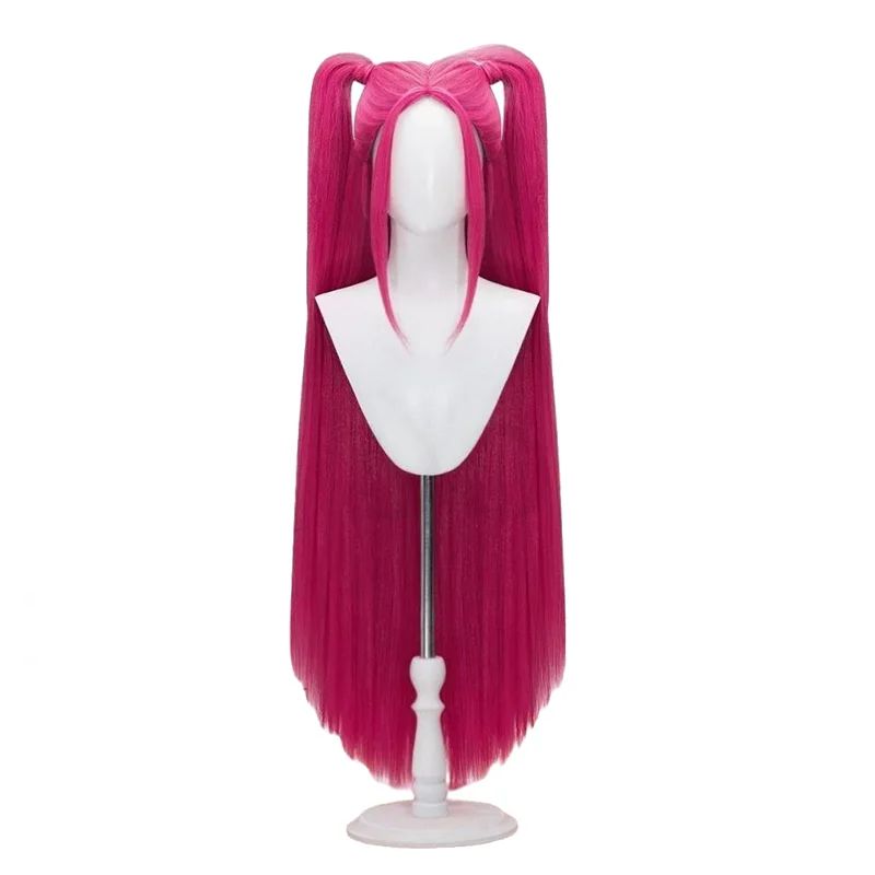 Peruca Cosplay Kpo-p Mir-a Rum-i Zo-e Demon Hunters Cabelo Longo Roxo Preto Vermelho Perucas Sintéticas Resistentes ao Calor Adereços de Carnaval