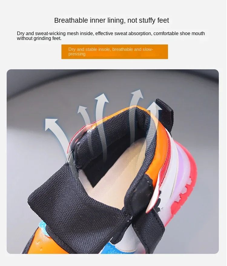 2024 Disney Children's Led Light Shoes Fashion Mickey Mouse Boys Sneakers Girls Cartton Casual Shoes Breathable Kids Sport Shoes