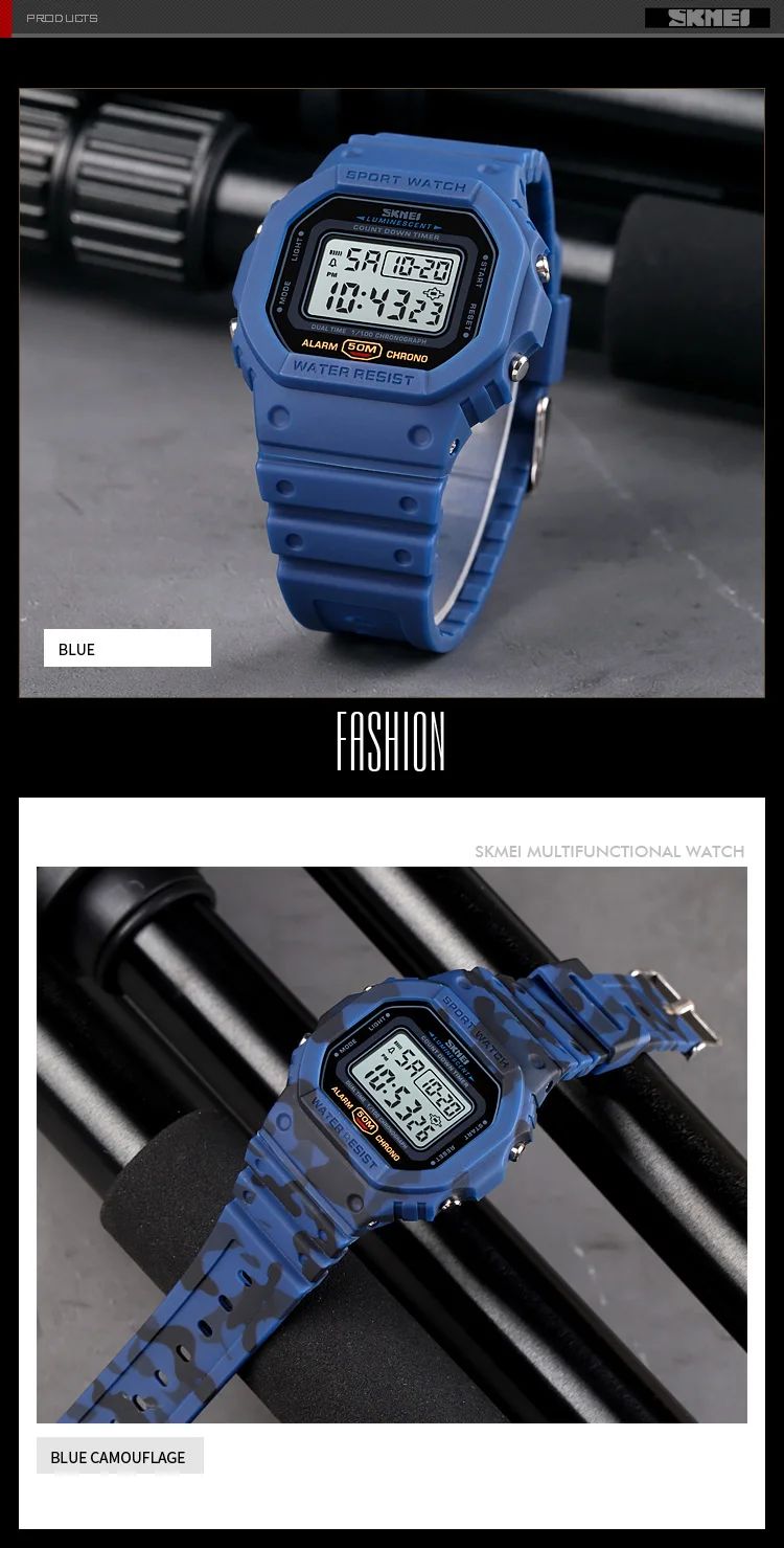 SKMEI 1628 Luxury Digital Men Watches Sports Waterproof Electronic Mens Wristwatches Military Back Light Clock 1988 Reloj Hombre