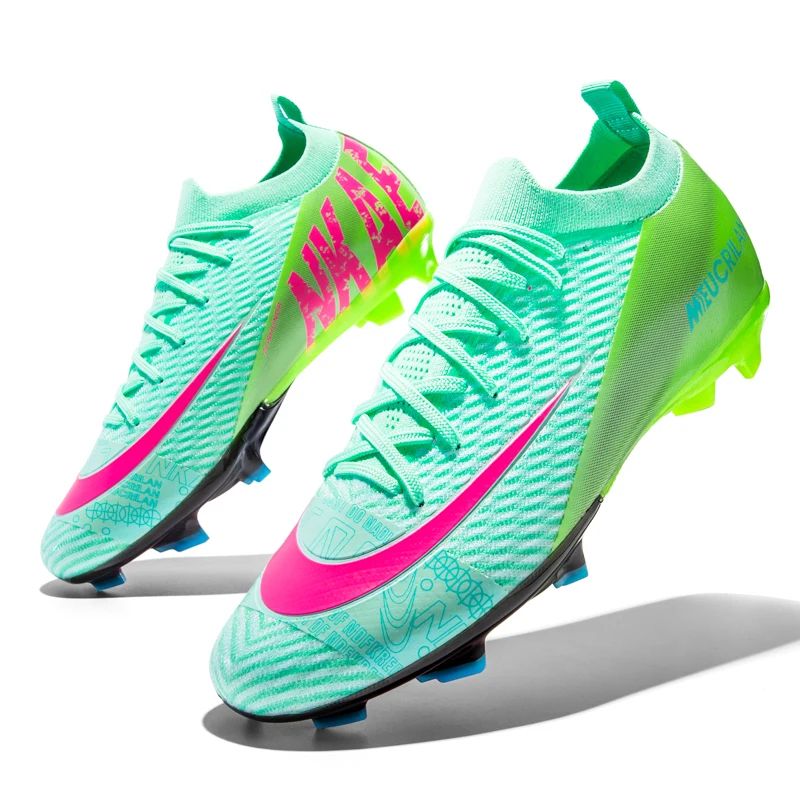 New Men's Football Boots Training Cleats Sneakers Soccer Shoes Wholesale FG Top Quality Non-Slip Drop Shipping Unisex Adult