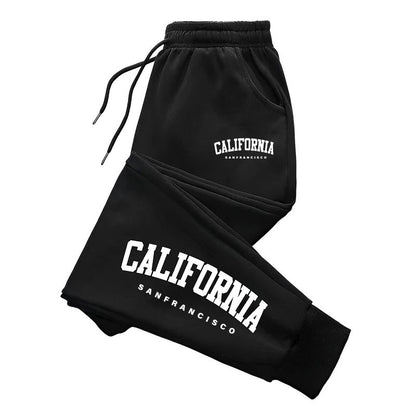 Mens Sweatpants Print Casual Pants Outdoor Gym Sports Jogging Pants Fashion Street Man Trousers Fitness Sportswear Autumn Winter