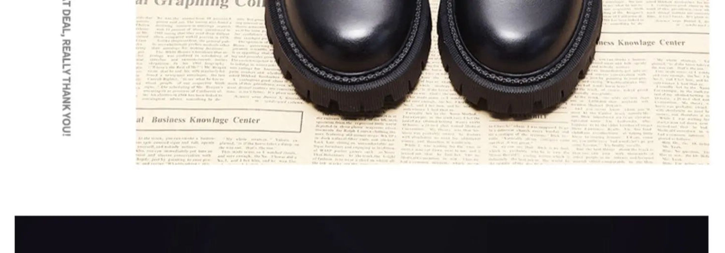 Autumn new mid length Boots Black anti slip trendy Footwear  Fashion laceup boots Ladies thick heeled casual shoes Botas Zapatos