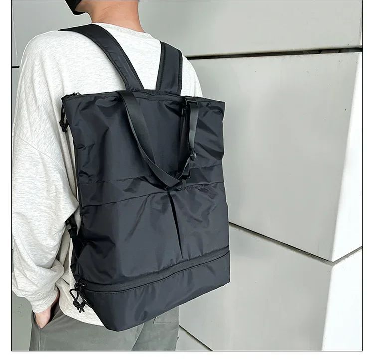 Mochila Unissex de Grande Capacidade Masculina e Feminina Mochilas de Nylon Impermeáveis Esportivas Modernas Mochilas Escolares Portáteis de Lazer Viagem