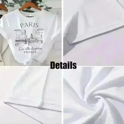 Gingerbread Man Christmas Cartoon Letter Print T-shirt cute sweet Casual Short Sleeve Crew Neck Summer Top Women's Clothing