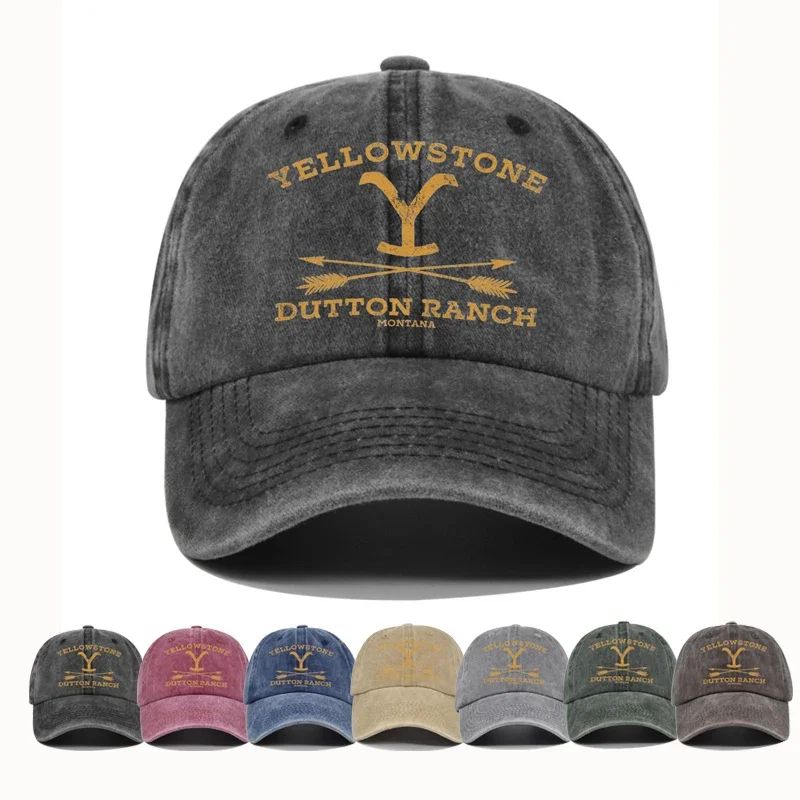 YELLOWSTONE Dutton Ranch Boné de Beisebol Ajustável Chapéu de Sol Primavera Outono Boné de Beisebol Esportivo Hip Hop Bonés Ajustados Chapéus para Homens e Mulheres