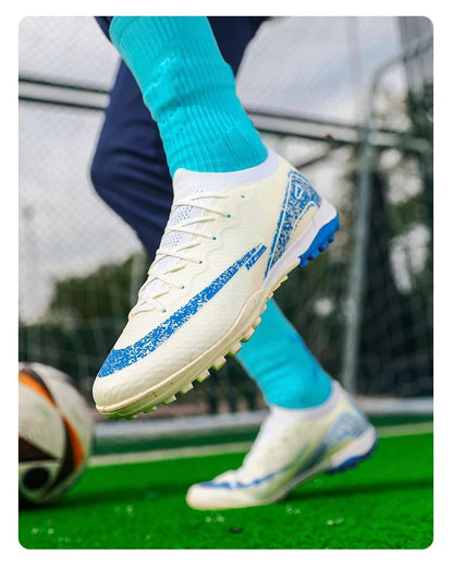 New Men Football Boots Ultralight Soccer Shoes Cleats Long Spikes Match Breathable Indoor Sneakers Training Drop Shipping