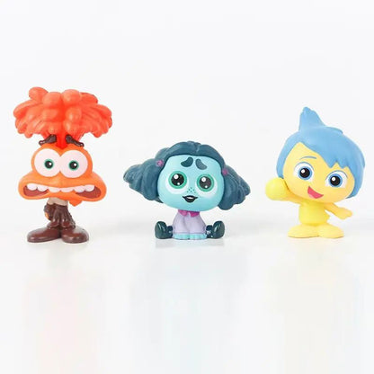 9 pçs/Conjunto Divertidamente 2 Bonecos de Ação Filme Desenho Animado Alegria Ansiedade Raiva Tristeza Nojo Medo Modelo Boneca Estatuetas Presente Infantil