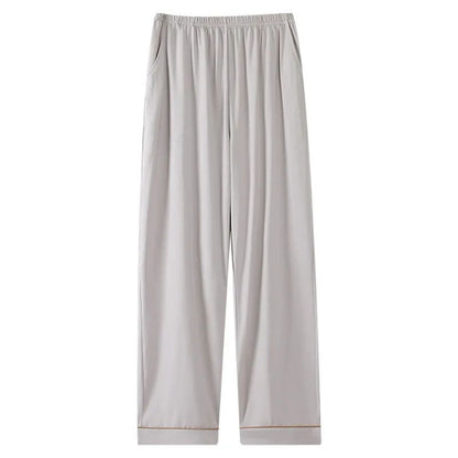 Men's Modal Sleepwear Loose Fit Casual Thin Home Pants Spring Autumn Summer Comfortable Lightweight Men's Drawstring Sweatpants