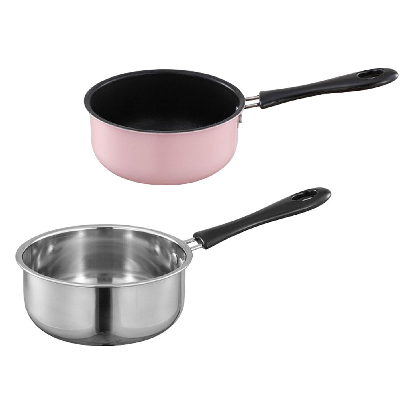 Panela Pequena Mini Panela de Sopa Utensílio de Cozinha com Alça Longa para RV Cozinha de Viagem Panela de Leite Aquecedor de Molhos Panela de Indução