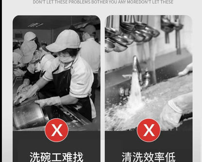 XWJ Dishwasher Commercial Ultrasonic Automatic Vegetable Washer  Kitchen Restaurant Canteen Large Bowl Washing Large Capacity