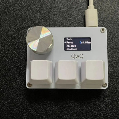 4+4 O3C+ SayoDevice OSU O3C Rapid Trigger Hall Switches Magnetic Pink Switches Keyboard With Knob Screen Geometry Dash Keyboard