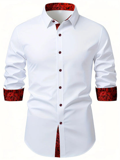 Bolubao Men White Shirt Fashion Brand New Patchwork Long Sleeve Smart Casual Elastic Four Season Male Dress Shirt