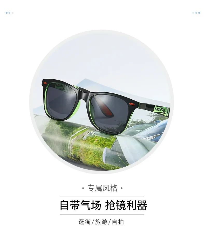 Polarized Sunglasses Unisex Rectangle Vintage Sunglasses Design Retro Sun Glasses Man Eyeglass Casual Goggles UV400 Eyewear