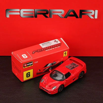 New In Stock Bburago 1:64 Ferrari 812 Competizione Yellow Alloy Miniature Ferrari Datyona Sp3 Sports Diecast Model Custom Toys