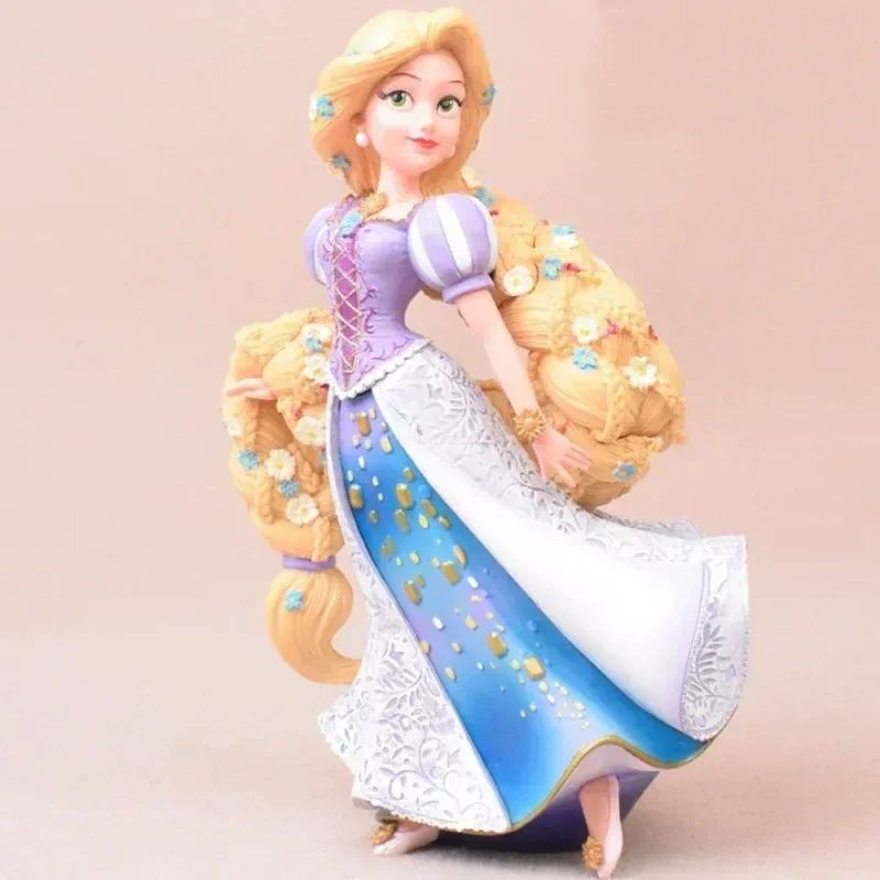 2025 20cm Disney Personagem Frozen Elsa Anna Branca de Neve Rapunzel Boneco de Resina Anime Decoração Modelo Coleção Menina Brinquedos Presente Infantil