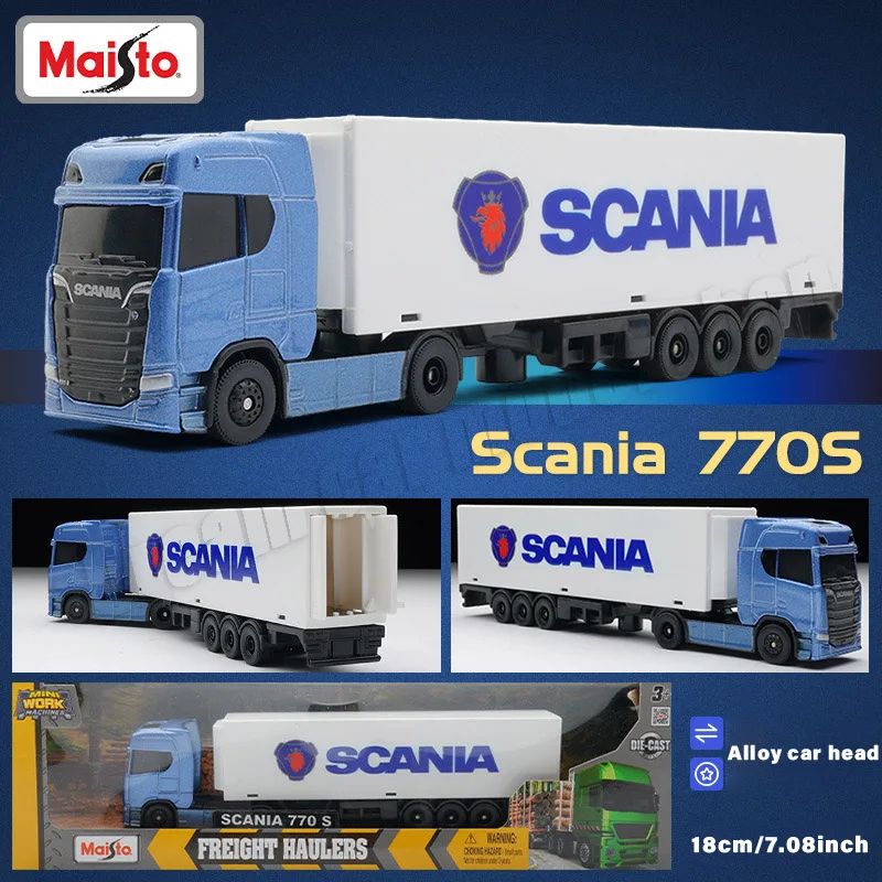 Maisto Stania 770S Transport Trailer Volvo FH16 Trailer Liga de Fundição Brinquedos de Carro Modelo Colecionável Miniatura Carro Modelo Decoração