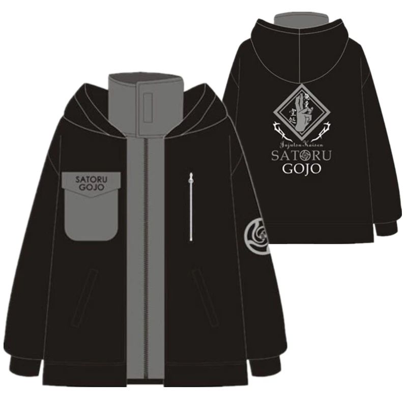 Anime Jujutsu Gojo Satoru Itadori Yuji Cosplay Kostuum Volwassen Unisex Pullover Jas Casual Capuchon Broek