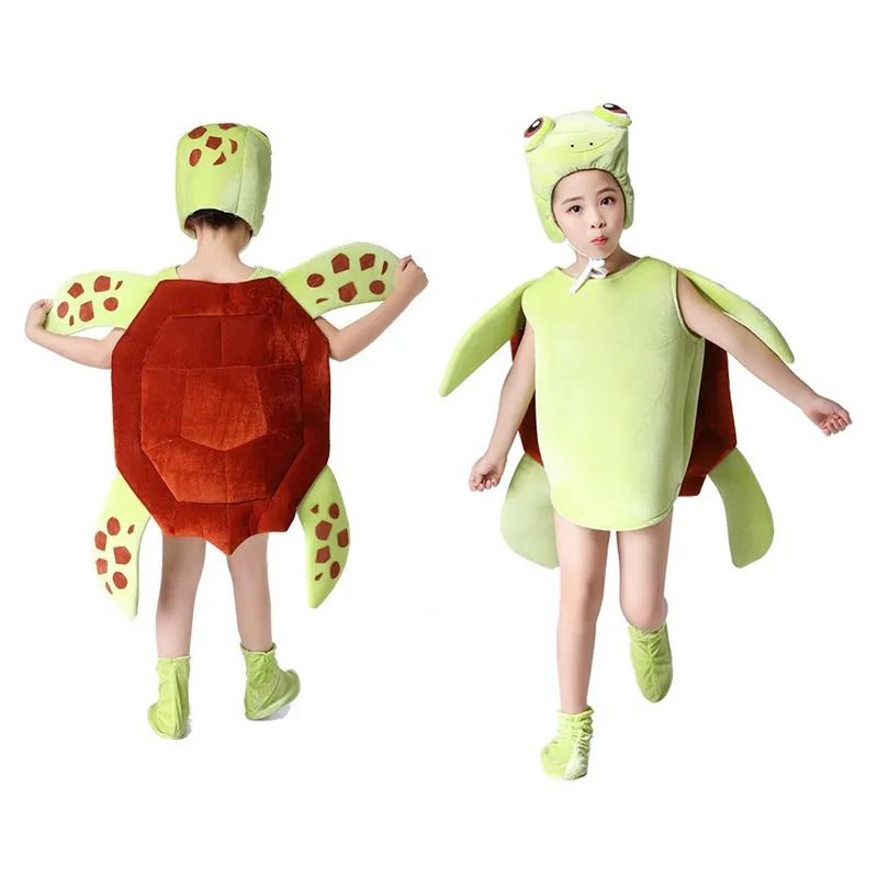 Sea Turtle Cosplay Costume Children‘s Marine animals Performance Clothing Set Hat Clothes Shoe Kids Anime Octopus Shark Dolphin