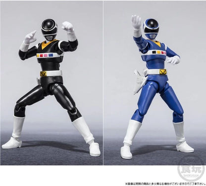 Bandai Genuíno SHODO Super Sentai Anime Figura Denji Sentai Megaranger Brinquedos de Ação Meninos Meninas Presente de Natal Modelo Colecionável