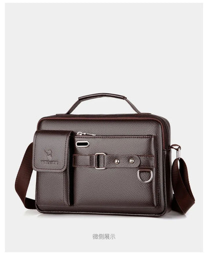 2024 New Men Shoulder Bag for 10.4" Ipad PU Leather Business Handbags Men Messenger Bags Fashion Man Crossbody Bag