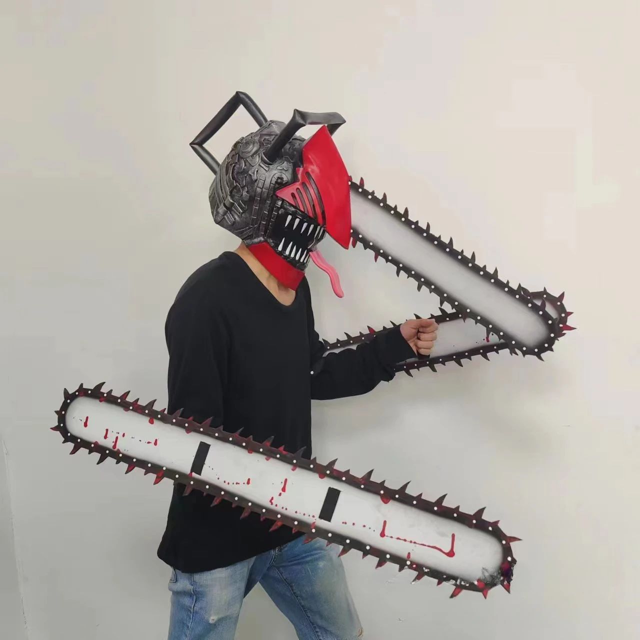 Chainsaw Head Cover Terrifying Latex Mask Halloween Electric Saw Masks Electric Motor Saw Cosplay Costume Props Monsters Cos