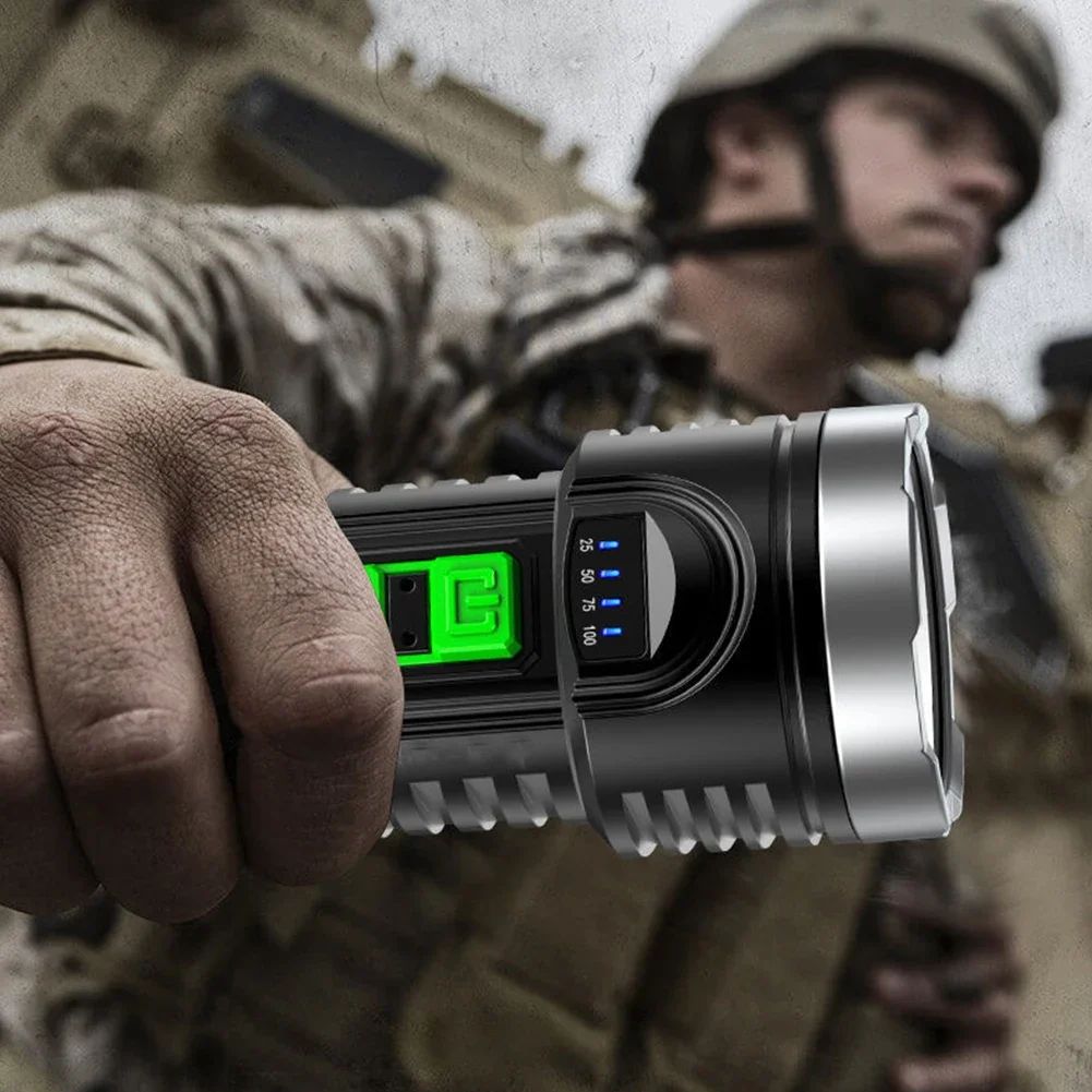 COB High Power LED Flashlight USB Rechargeable Waterproof Lamp For Camping Hiking Fishing Portable Flashlight Emergency Lantern