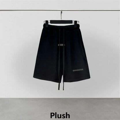 Luxury Men's Casual Shorts Reflective Letter Logo Designer Brand Cotton Shorts