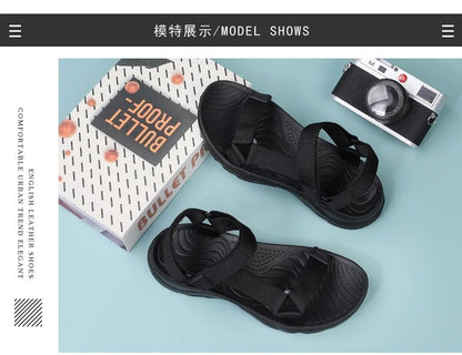 Men Sandals Non-slip Summer Flip Flops High Quality Outdoor Beach Slippers Casual Shoes Cheap Men's shoes Water Shoes 9072