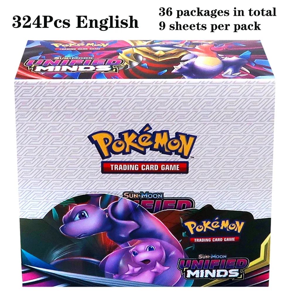 324 pçs/caixa Pokémon TCG: Sol e Lua, Escuridão Incendiada, 36 Pacotes, Caixa de Booster, Jogo de Cartas Pokémon, Brinquedos Colecionáveis, Jogo de Tabuleiro Prismático